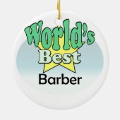 Der beste Barber der Welt Keramik Ornament (Hinten)