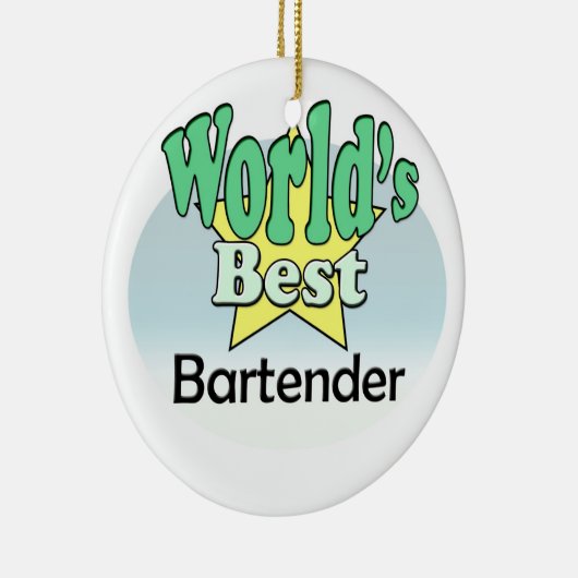 Der beste Barkeeper der Welt Keramik Ornament (Rechts)