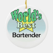 Der beste Barkeeper der Welt Keramik Ornament (Hinten)