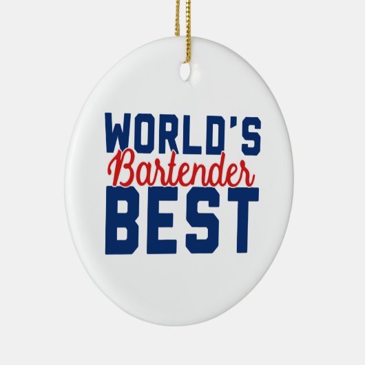 Der beste Barkeeper der Welt Keramikornament (Rechts)