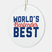 Der beste Barkeeper der Welt Keramikornament (Links)