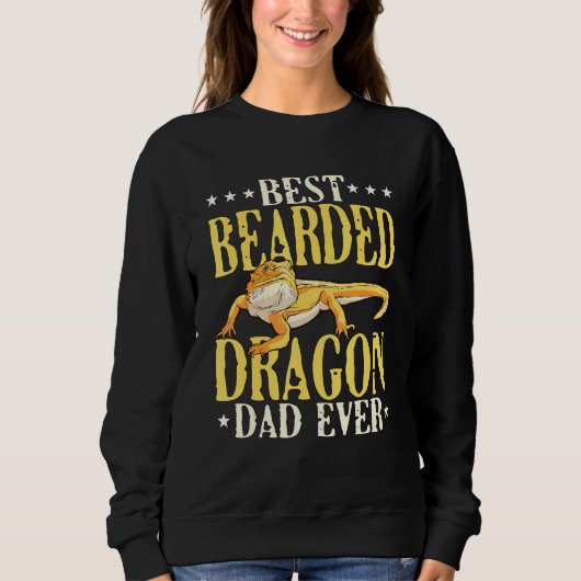 Der beste Bartdrache-Vater je Zitat Bartentropfen Sweatshirt (Vorderseite)