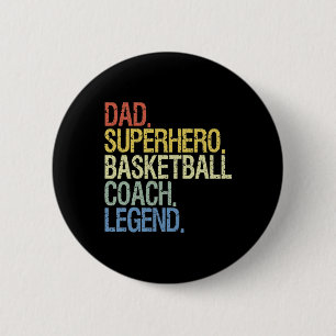 Der beste Basketball Vater Coach je Retro Väter Ta Button