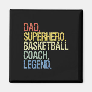 Der beste Basketball Vater Coach je Retro Väter Ta Magnet