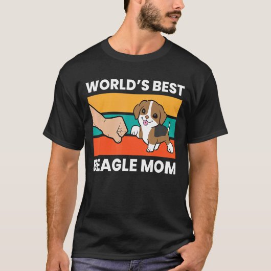 Der beste Beagle Mama Beagle Mama T-Shirt (Vorderseite)