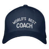 Der beste bestickte Coach der Welt Kappe (Vorderseite)
