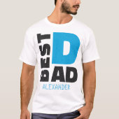 Der beste Blue Black Glitzer Name für den Vater T-Shirt (Vorderseite)