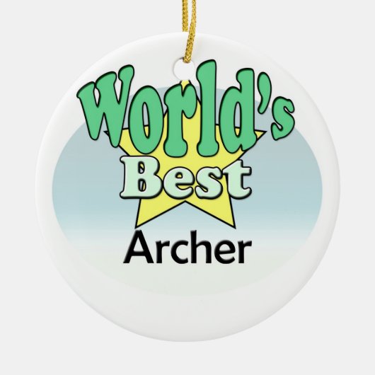 Der beste Bogenschütze der Welt Keramikornament (Vorne)