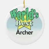 Der beste Bogenschütze der Welt Keramikornament (Hinten)