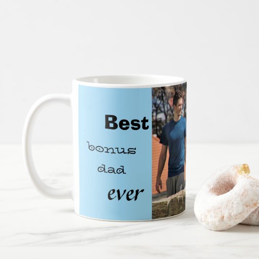 Der beste Bonus Papa je, Foto-Kaffee-Tasse des Vat Kaffeetasse (Mit Donut)