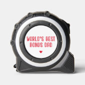 Der beste Bonus-Vater der Welt! Niedlicher Vaterta Maßband (Vorderseite)