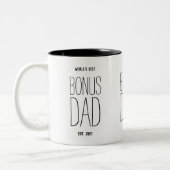 Der beste Bonus-Vater der Welt Zweifarbige Tasse (Links)