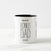 Der beste Bonus-Vater der Welt Zweifarbige Tasse (Mittel)