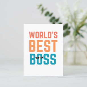 Der beste Boss der Welt, ein lustiges Geschenk für Postkarte