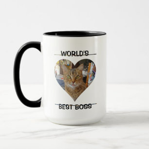 Der beste Boss der Welt Funny Cat Picture and Na Tasse