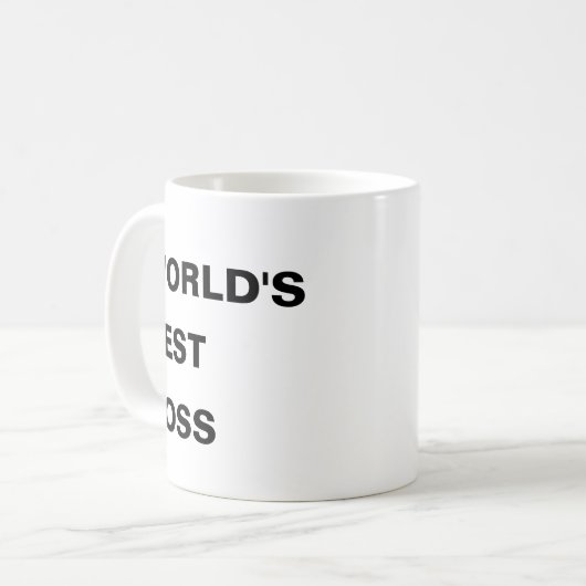 Der beste Boss der Welt Kaffeetasse (Vorderseite Links)