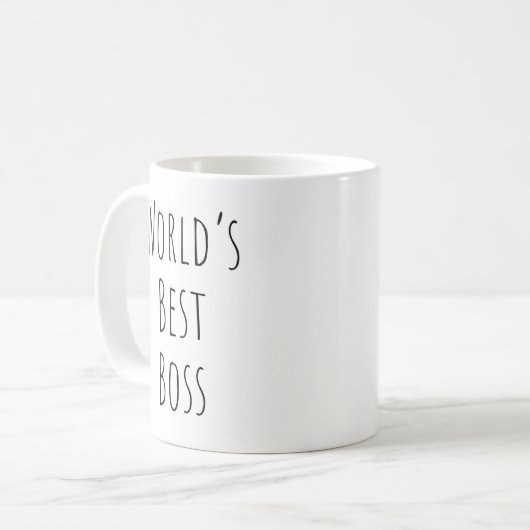 Der beste Boss der Welt Kaffeetasse (Vorderseite Links)
