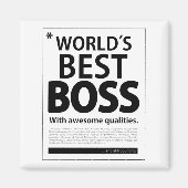Der beste Boss der Welt, mit guter Qualität Magnet (Vorne)