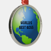 Der beste Boss der Welt Silbernes Ornament (Rechts)