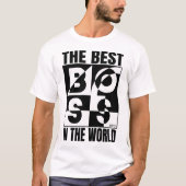 Der beste Boss der Welt weiß T-Shirt (Vorderseite)