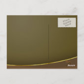 Der beste Boss goldbraunes Design Postkarte (Rückseite)