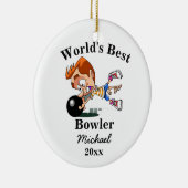 Der beste Bowler der Welt Keramikornament (Rechts)