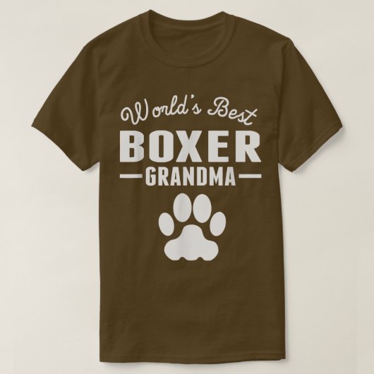 Der beste Boxer-Grandma-T - Shirt der Welt (Design vorne)