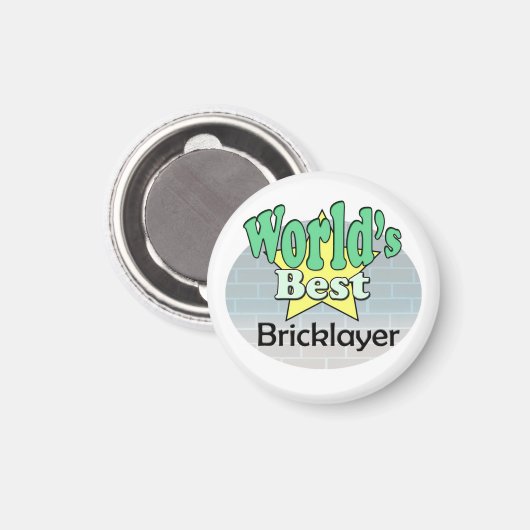 Der beste Bricklayer der Welt Magnet (Vorderseite/Rückseite)