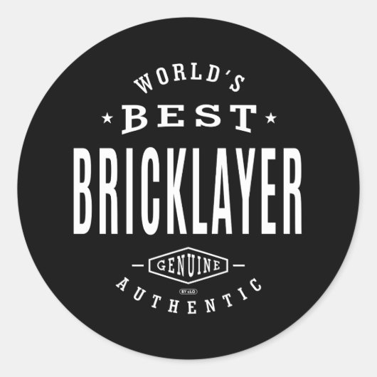 Der beste Bricklayer der Welt Runder Aufkleber (Vorderseite)