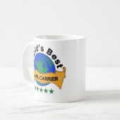 Der beste Briefträger der Welt Kaffeetasse (Vorderseite Links)