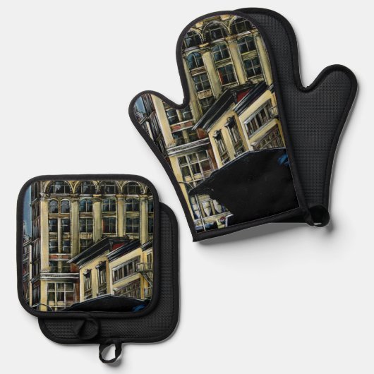Der beste Broadway Ofenhandschuh & Topflappen-Set (Vorderseite/Rückseite)