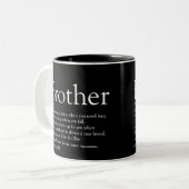 Der beste Bruder-Definition-Spaß Schwarz Zweifarbige Tasse (Vorderseite Links)