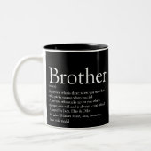 Der beste Bruder-Definition-Spaß Schwarz Zweifarbige Tasse (Links)
