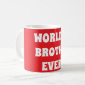 Der beste Bruder der Welt hat je Kaffeetasse (Vorderseite Links)