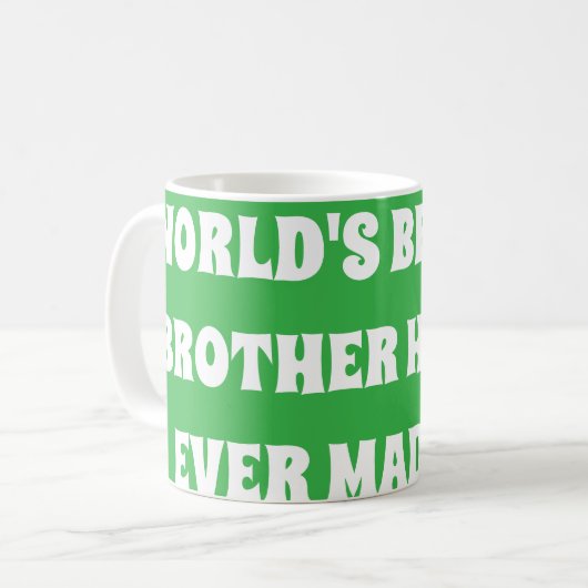 Der beste Bruder der Welt hat je Kaffeetasse (Vorderseite Links)