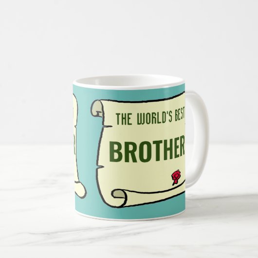 Der beste Bruder der Welt. Kaffeetasse (VorderseiteRechts)