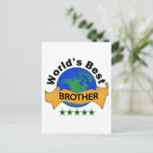 Der beste Bruder der Welt Postkarte (Stehend Vorderseite)