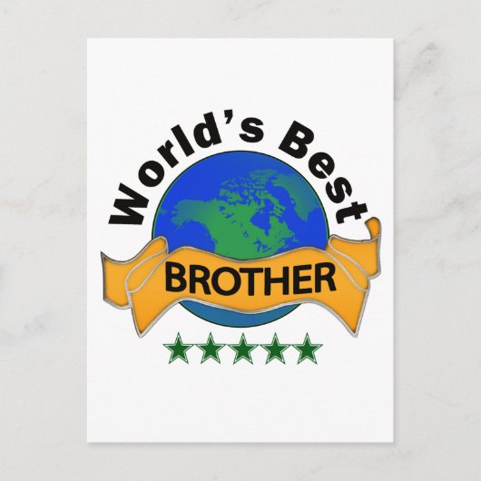 Der beste Bruder der Welt Postkarte (Vorderseite)