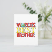 Der beste Bruder der Welt Postkarte (Stehend Vorderseite)