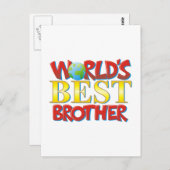 Der beste Bruder der Welt Postkarte (Vorne/Hinten)