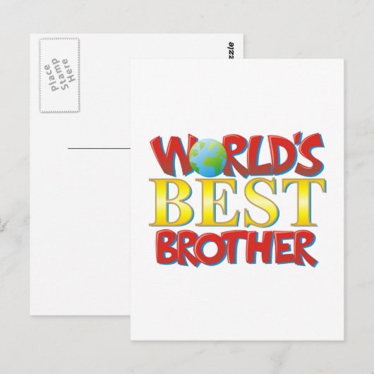 Der beste Bruder der Welt Postkarte (Vorne/Hinten)