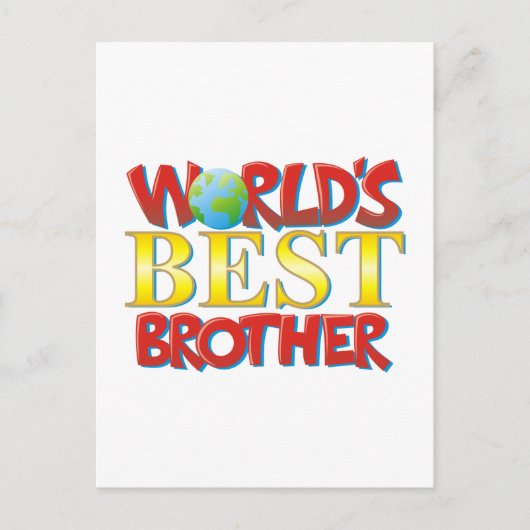 Der beste Bruder der Welt Postkarte (Vorderseite)