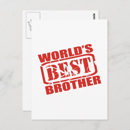 Der beste Bruder der Welt Postkarte (Vorne/Hinten)