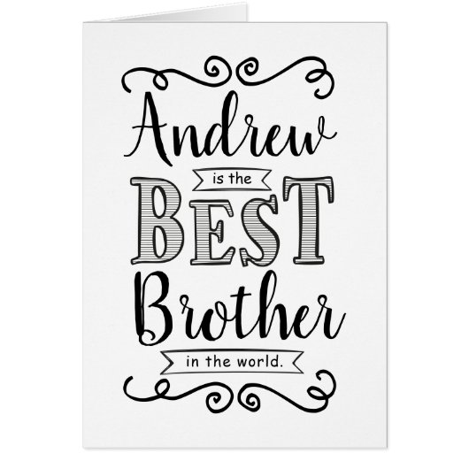 Der beste Bruder der Welt zum Geburtstag (Vorne)