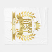 Der beste Bruder-Gold-Spaß der Welt Fleecedecke (Vorderseite (Horizontal))