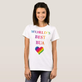 DER BESTE BUA RAINBOW HERZ T - Shirt DER WELT  (Vorne ganz)