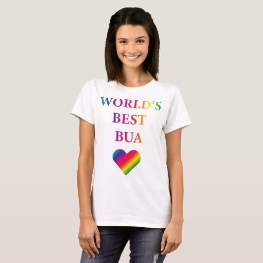 DER BESTE BUA RAINBOW HERZ T - Shirt DER WELT (Vorne ganz)