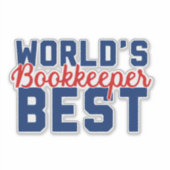 Der beste Buchhalter der Welt Aufkleber (Vorderseite)