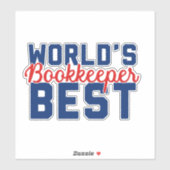 Der beste Buchhalter der Welt Aufkleber (Blatt)