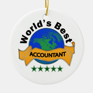 Der beste Buchhalter der Welt Keramikornament